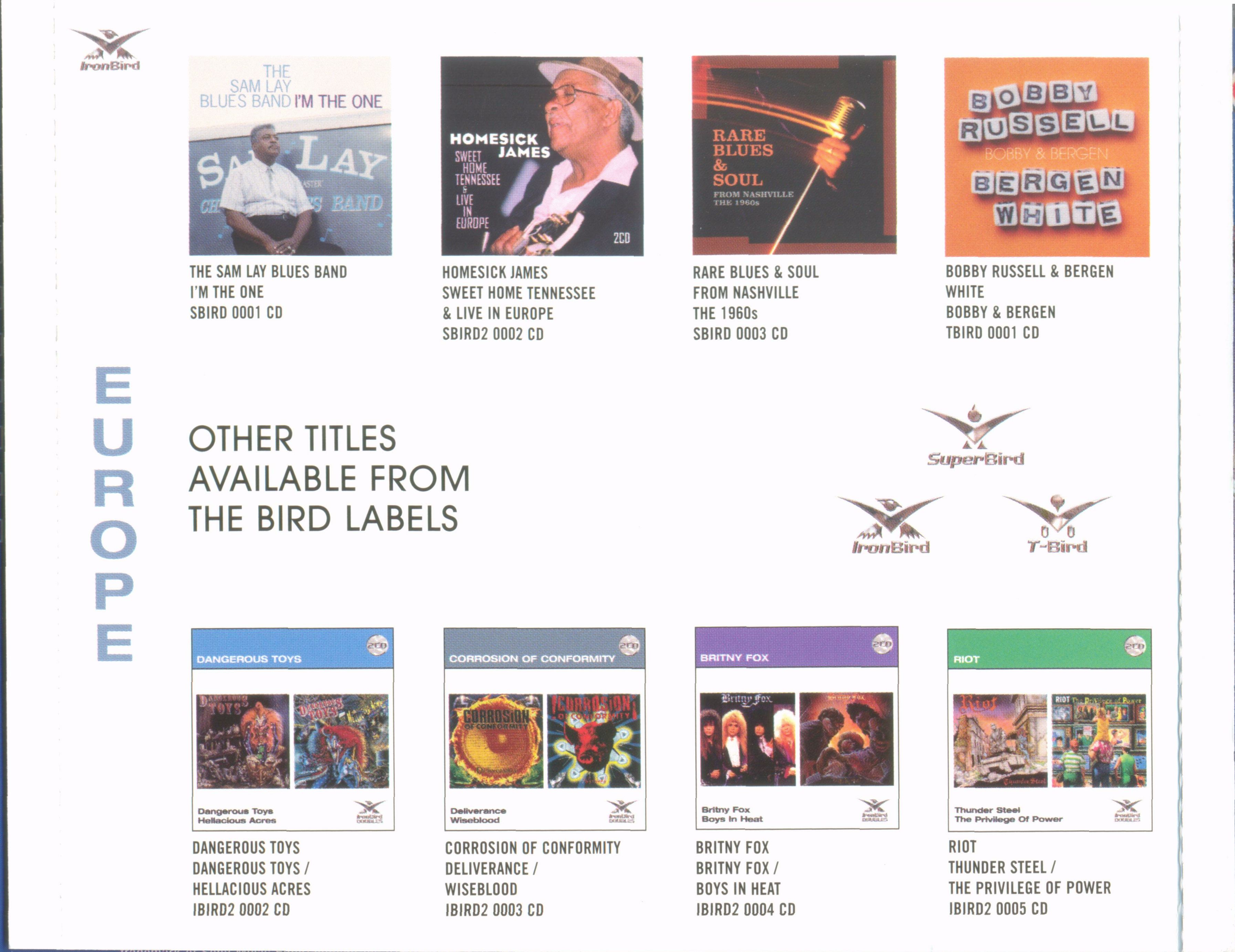 Europe  Out of This World & Prisoners in Paradise : Back + Inlay